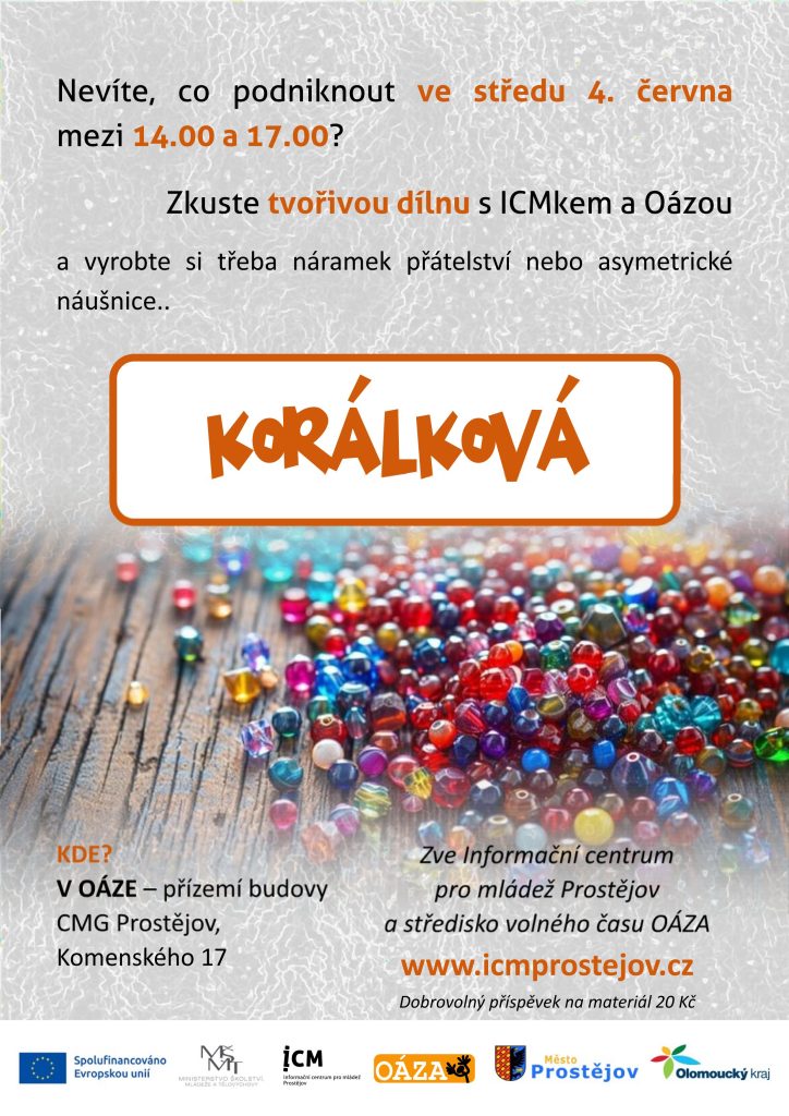 Tvořivá dílna - korálková (plakát)